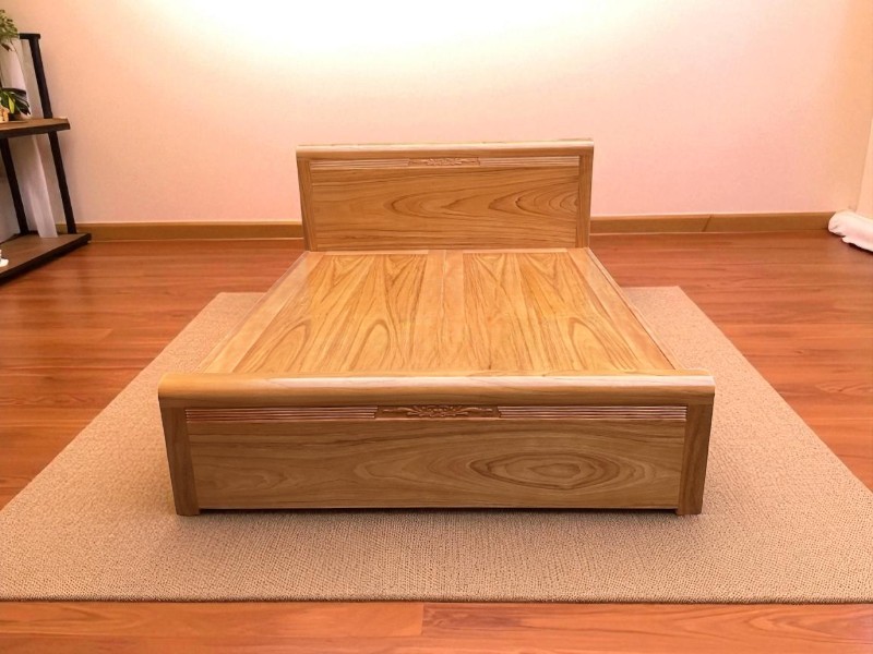 Giường ngủ cao cấp gỗ óc chó thiết kế hiện đại sang trọng