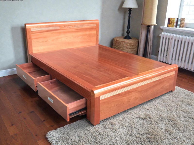 Giường gỗ đẹp hiện đại phong cách tối giản cho phòng ngủ sang trọng