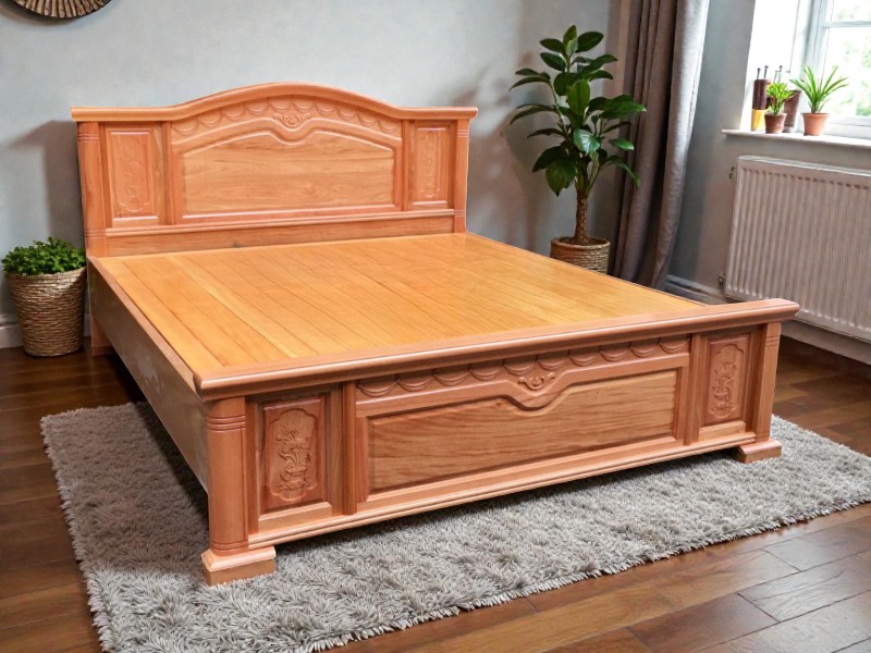 Giường gỗ tự nhiên