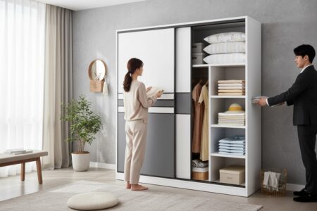 Tủ gỗ công nghiệp mẫu đẹp bền giá tốt 2025