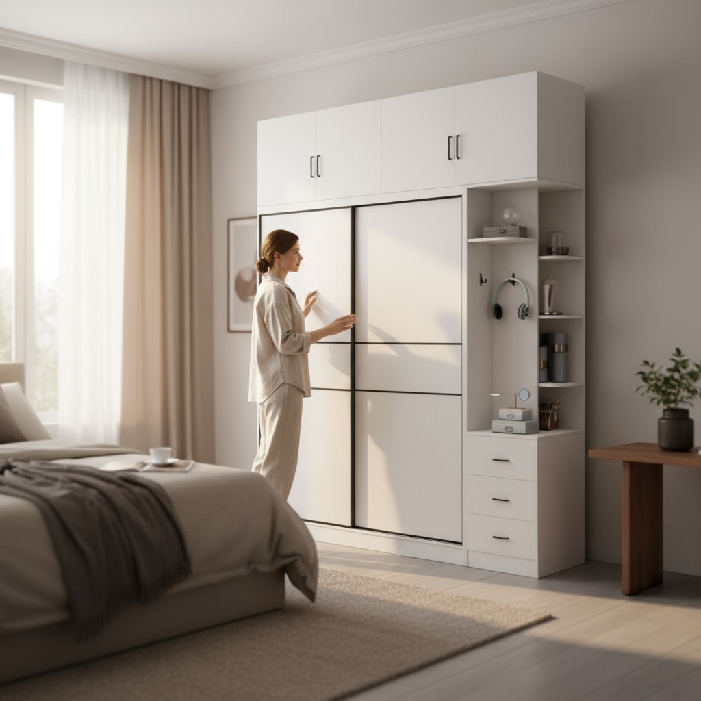 Các Mẫu Tủ Quần Áo Cửa Kéo Ngang Phổ Biến