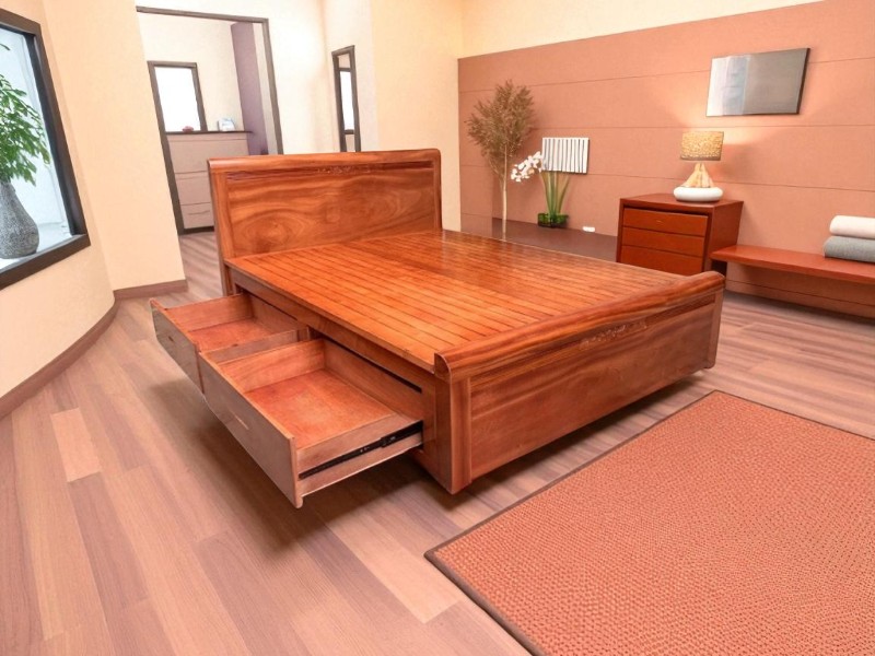 Giường gỗ hiện đại