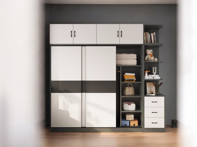 Tủ quần áo cửa lùa mẫu hiện đại đẹp bền cho nhà nhỏ 2025 30 Tủ quần áo đẹp