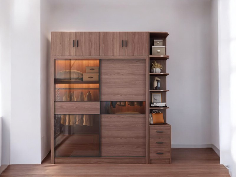 Tủ quần áo cửa lùa mẫu hiện đại đẹp bền cho nhà nhỏ 2025 16 Tủ quần áo cửa lùa