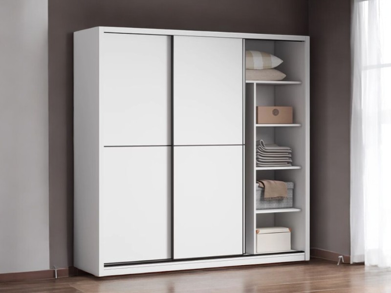 Tủ quần áo cửa lùa mẫu hiện đại đẹp bền cho nhà nhỏ 2025 24 Tủ quần áo hiện đại