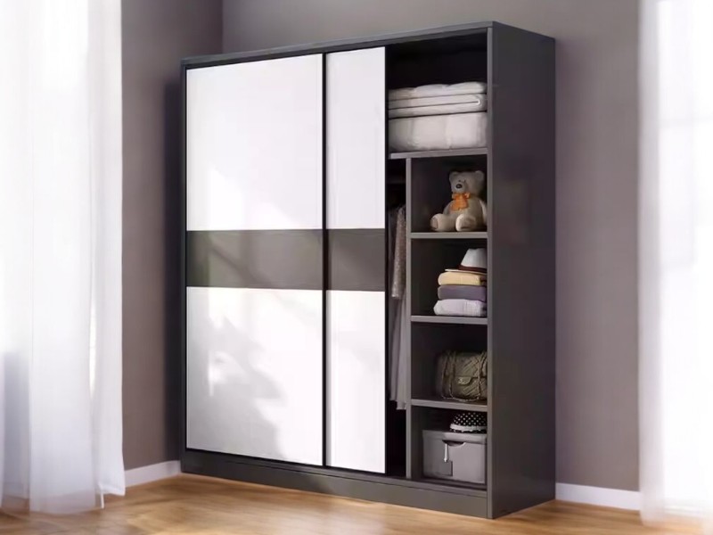 Tủ quần áo cửa lùa mẫu hiện đại đẹp bền cho nhà nhỏ 2025 20 Tủ cửa lùa gỗ