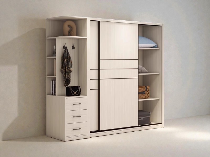 Tủ quần áo gia đình: Hướng dẫn toàn diện để chọn, bố trí và tối ưu hóa không gian 35 Nội thất tủ quần áo gia đình được bố trí khoa học với nhiều ngăn chia thông minh