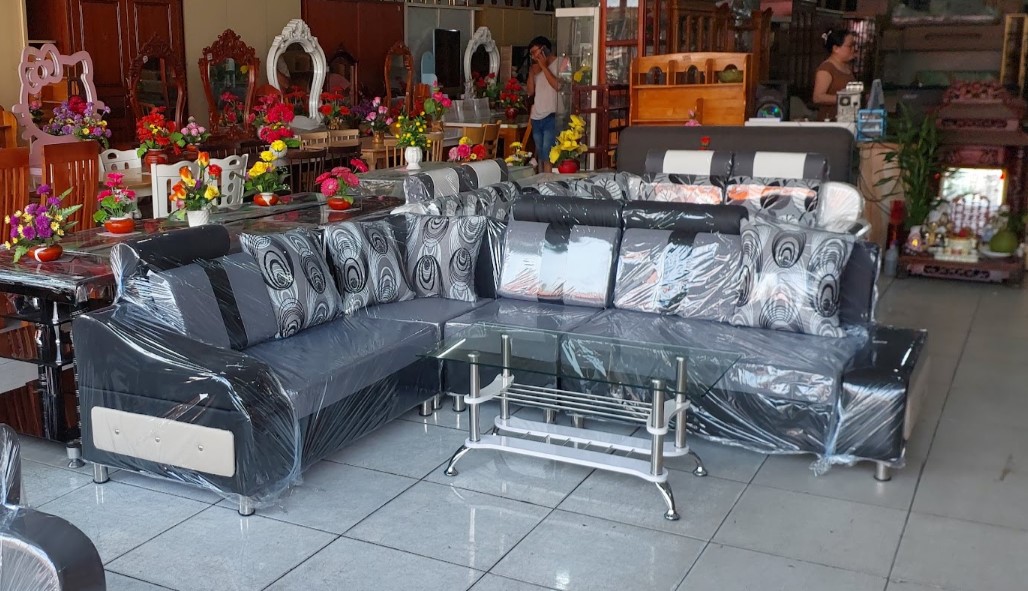 Bộ sofa nệm cao cấp tự nhiên với vải bọc chất lượng