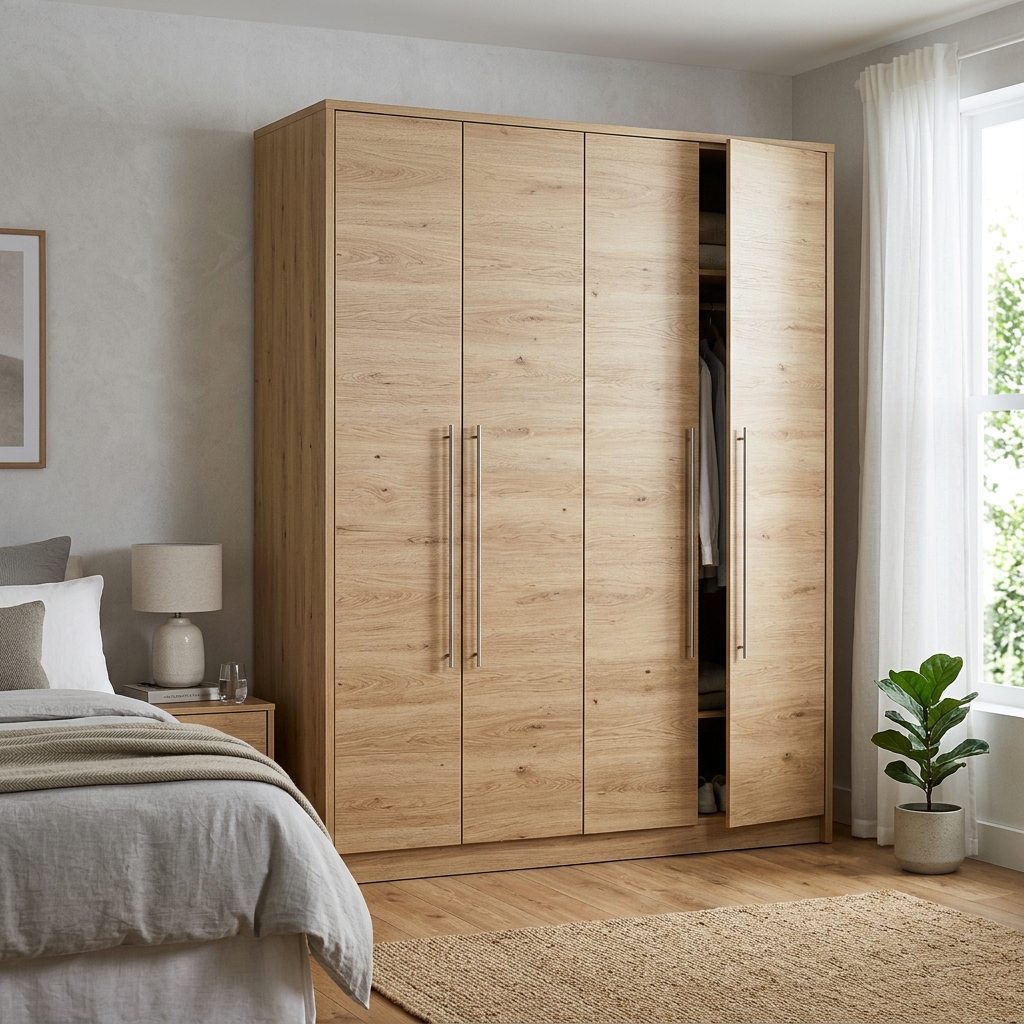 Bảng màu vân gỗ melamine đa dạng cho tủ quần áo hiện đại