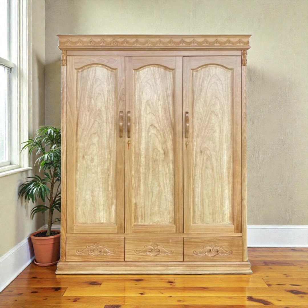 Tủ quần áo hiện đại melamine 4 cánh màu vân gỗ sồi sang trọng