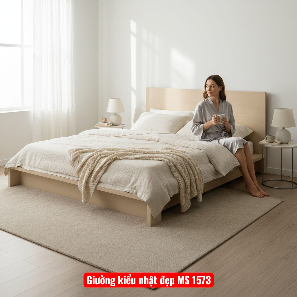 Giường kiểu nhật đẹp MS 1573 1 Giường kiểu nhật