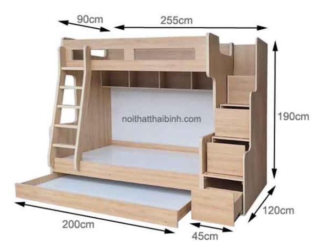 Kích thước giường hai tầng