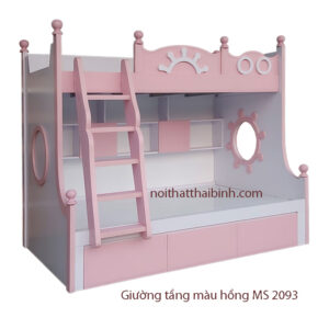Giường tầng màu hồng