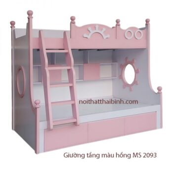 Giường tầng màu hồng