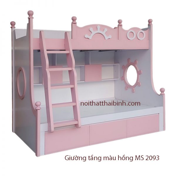 Giường tầng màu hồng