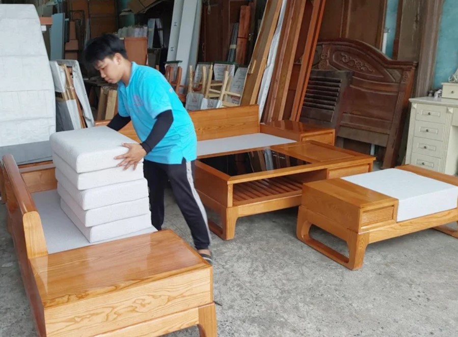 Bộ sa lông gỗ phòng khách