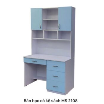 Bàn học kèm kệ sách