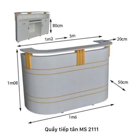 Quầy lễ tân đẹp hiện đại MS 2111 6 Quầy lễ tân đẹp hiện đại MS 2111 (1)