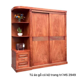 Tủ quần áo cửa lùa gỗ tự nhiên