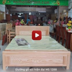 Giường gỗ sồi hiện đại