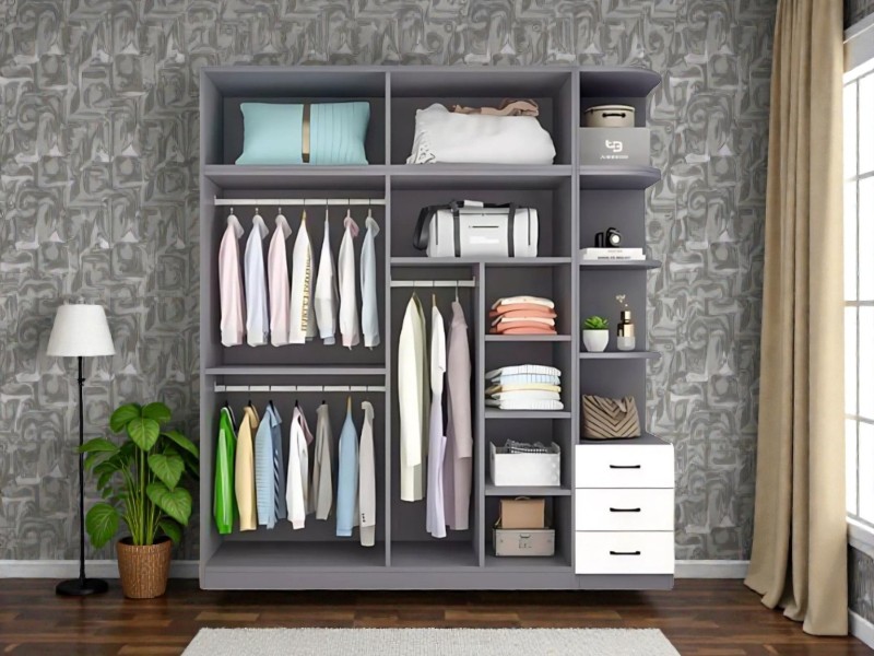 Tủ áo cửa lùa hiện đại tiết kiệm không gian cho chung cư