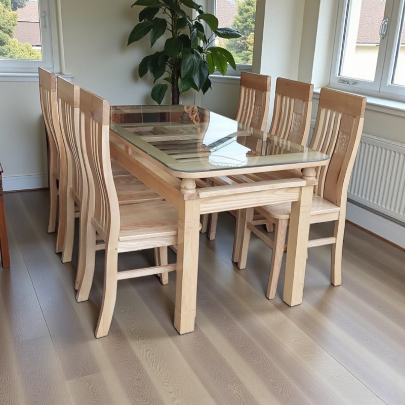 Bàn ăn gỗ sồi 1m6 hiện đại cho phòng bếp