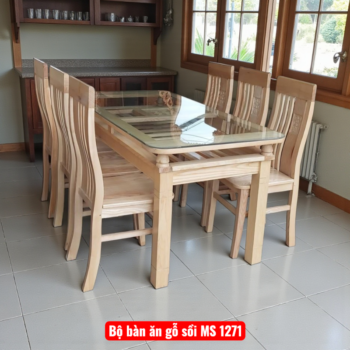 Bộ bàn ăn gỗ sồi
