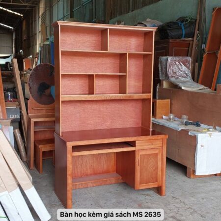Bàn học kèm giá sách MS 2635