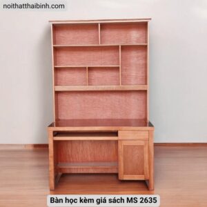 Bàn học kèm giá sách MS 2635 10 Bàn học kèm giá sách MS 2635