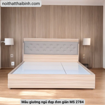 Mẫu giường ngủ đẹp đơn giản MS 2784 10 Mẫu giường ngủ đẹp