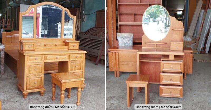 35+ mẫu bàn trang điểm gỗ tự nhiên đẹp cho phòng ngủ sang trọng 1 Bàn trang điểm gỗ tự nhiên