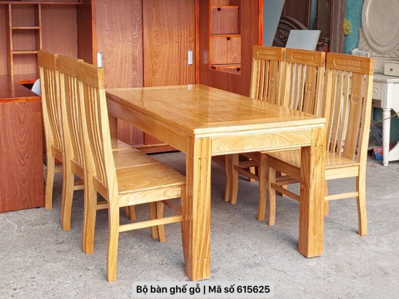 Bộ bàn ghế gỗ phòng ăn 6 ghế cho không gian sống hiện đại 1 Bộ bàn ghế gỗ phòng ăn