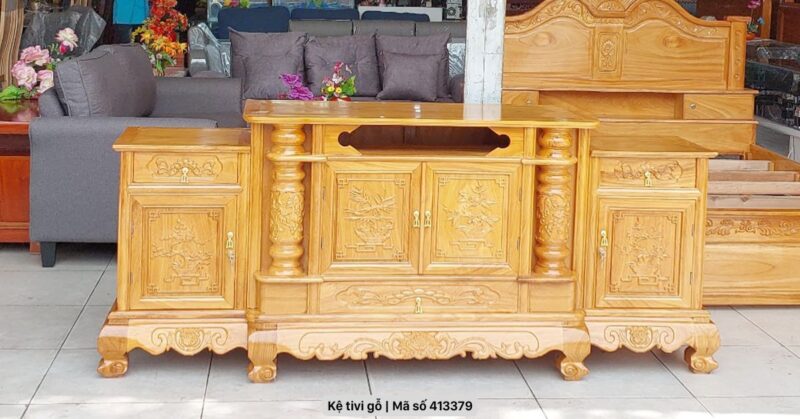 15 mẫu kệ tivi gỗ tự nhiên đẹp cho phòng khách hiện đại 1 Kệ tivi gỗ tự nhiên