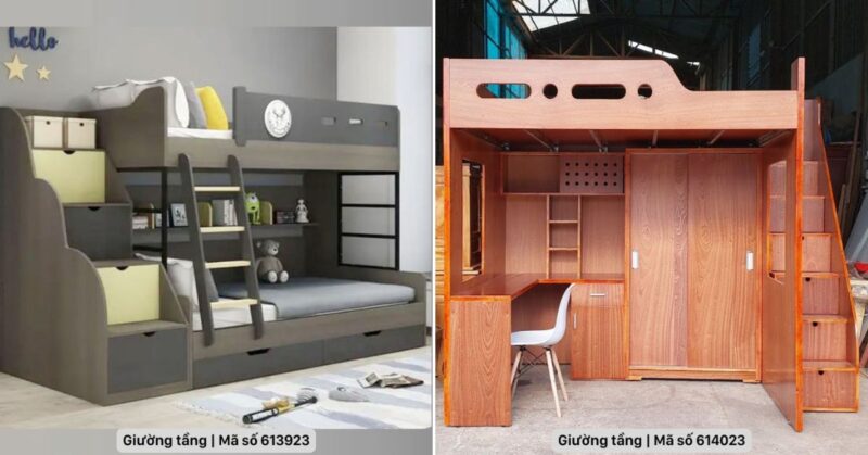 Top 10 mẫu giường hai tầng trẻ em đẹp, tiết kiệm diện tích 1 Mẫu giường hai tầng trẻ em đẹp