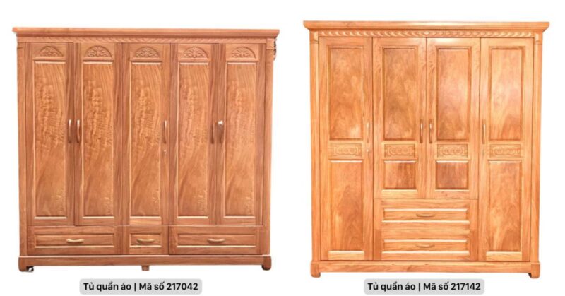 100+ mẫu tủ quần áo đẹp bằng gỗ tự nhiên bền đẹp, sang trọng 1 Mẫu tủ quần áo đẹp bằng gỗ