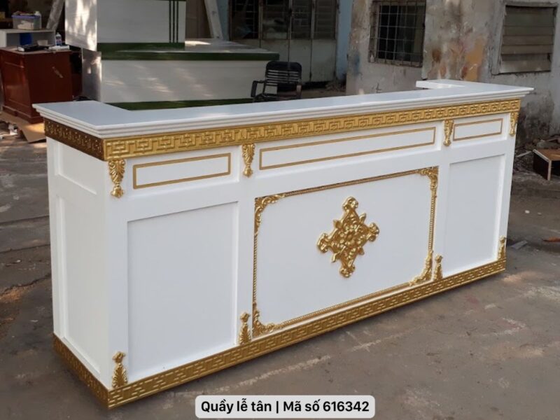 6 mẫu quầy lễ tân văn phòng giá tốt, bền đẹp nhất hiện nay 1 Quầy lễ tân văn phòng