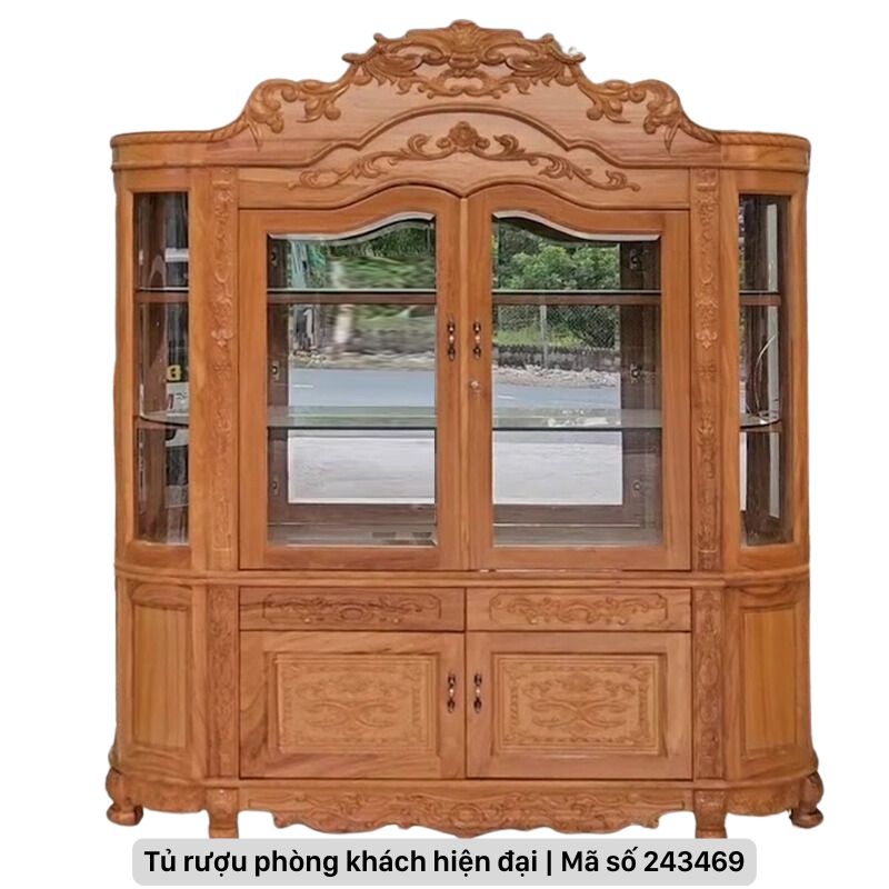 Tủ rượu phòng khách hiện đại