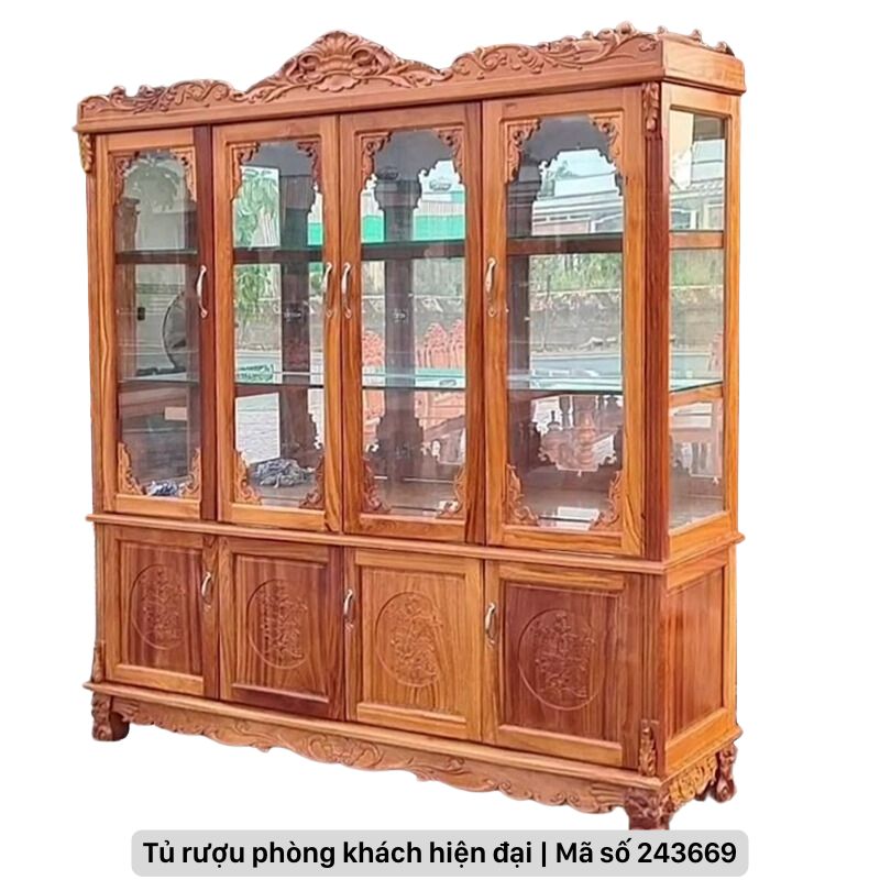 Tủ rượu phòng khách hiện đại