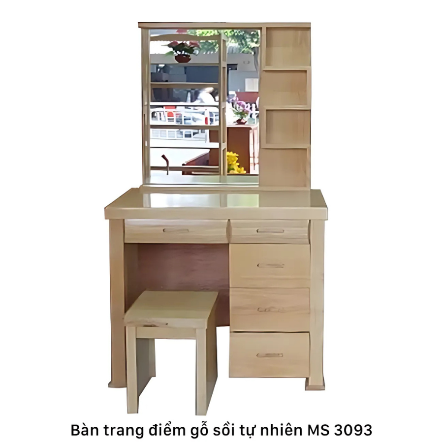 Bàn trang điểm gỗ sồi tự nhiên