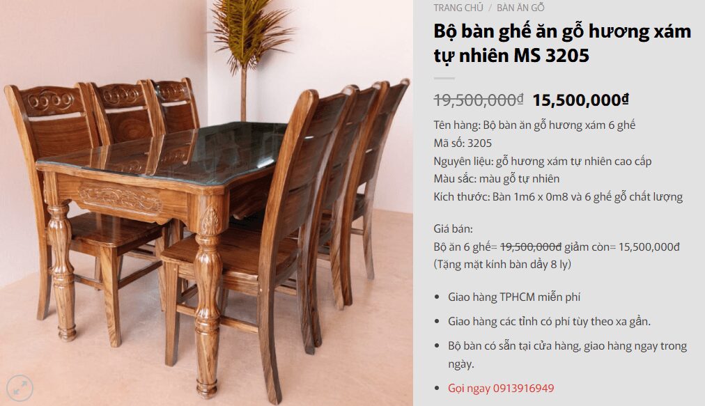 Bộ bàn ăn gia đình 6 ghế Bộ bàn ăn gia đình 6 ghế