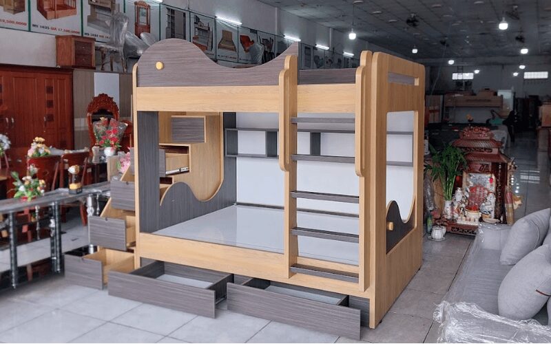 Giường tầng cho bé MS 3175 22 Giường 2 Tầng