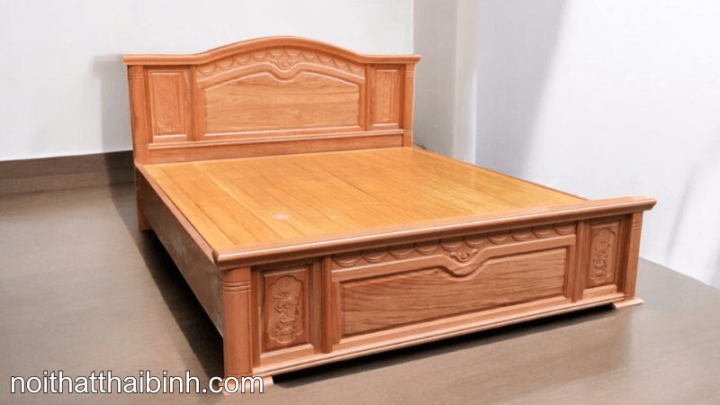 Mẫu giường gỗ tự nhiên đẹp Mẫu giường gỗ tự nhiên đẹp
