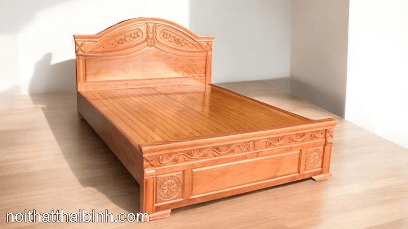 Mẫu giường gỗ tự nhiên đẹp Mẫu giường gỗ tự nhiên đẹp