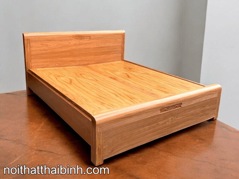 Mẫu giường gỗ tự nhiên đẹp Mẫu giường gỗ tự nhiên đẹp