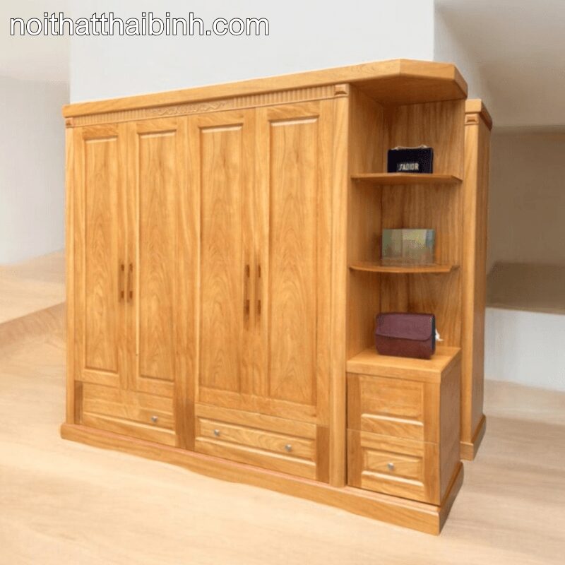 Mẫu tủ quần áo gỗ tự nhiên hiện đại cho không gian sang trọng 12 Mẫu tủ quần áo gỗ tự nhiên hiện đại