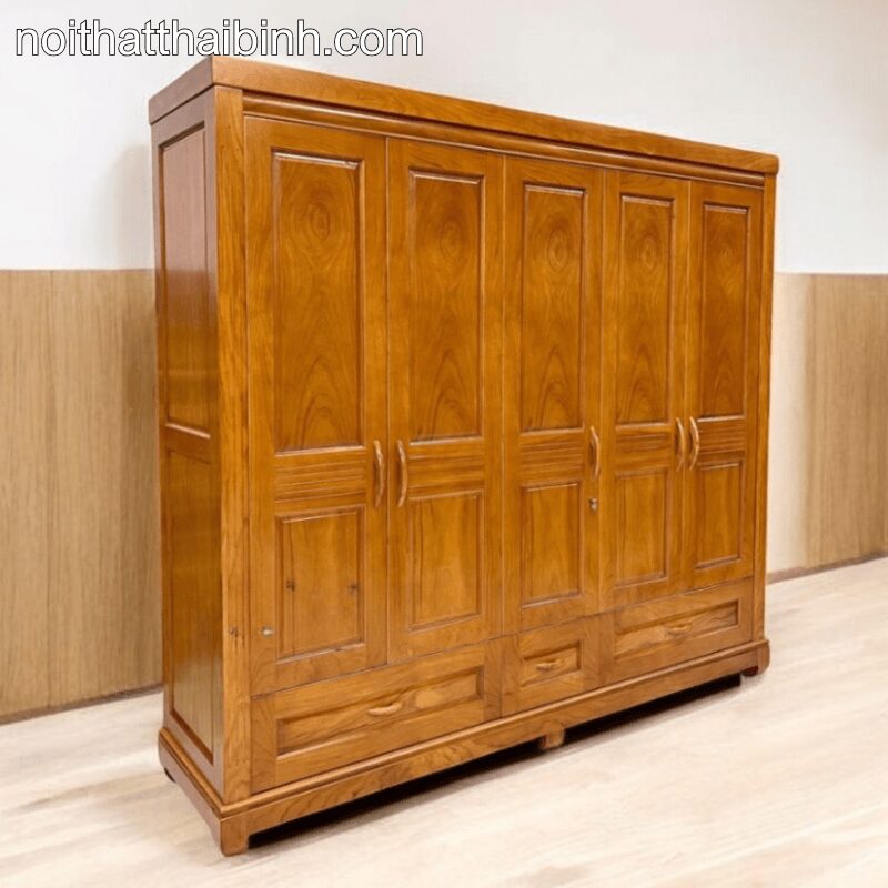 Mẫu tủ quần áo gỗ tự nhiên hiện đại cho không gian sang trọng 10 Mẫu tủ quần áo gỗ tự nhiên hiện đại