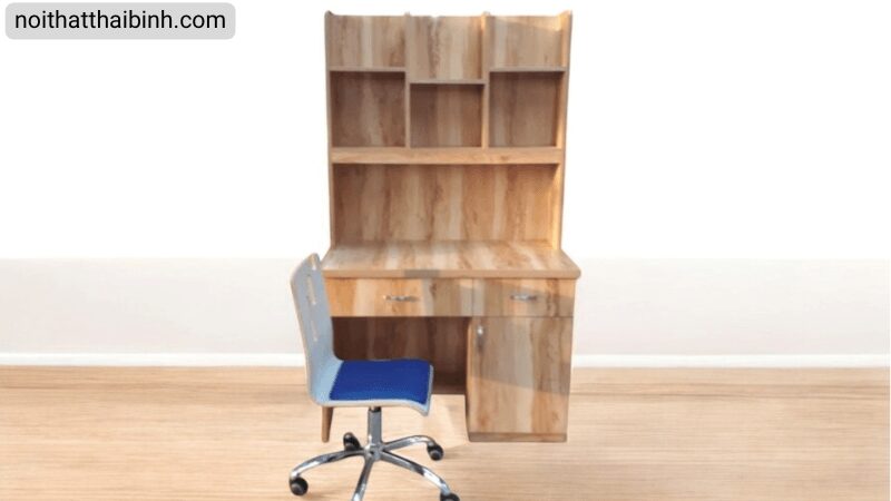 Mẫu bàn học sinh có giá sách bằng gỗ Mẫu bàn học sinh có giá sách bằng gỗ