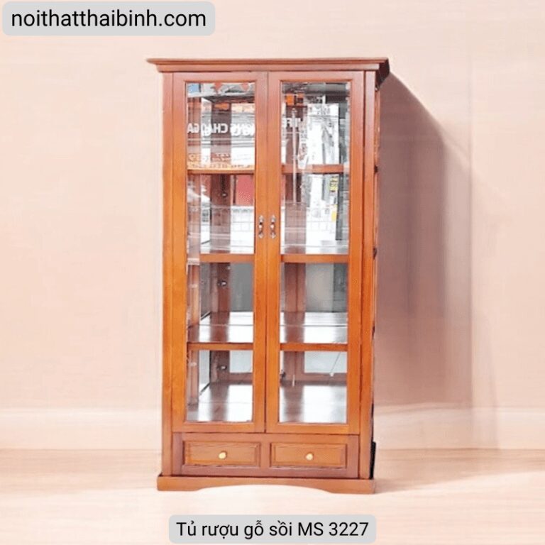 Tủ rượu gỗ sồi MS 3227 1 Tủ rượu gỗ sồi MS 3227