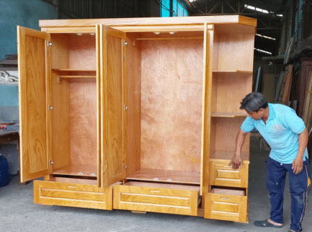 3 loại gỗ phổ biến làm tủ quần áo chất lượng