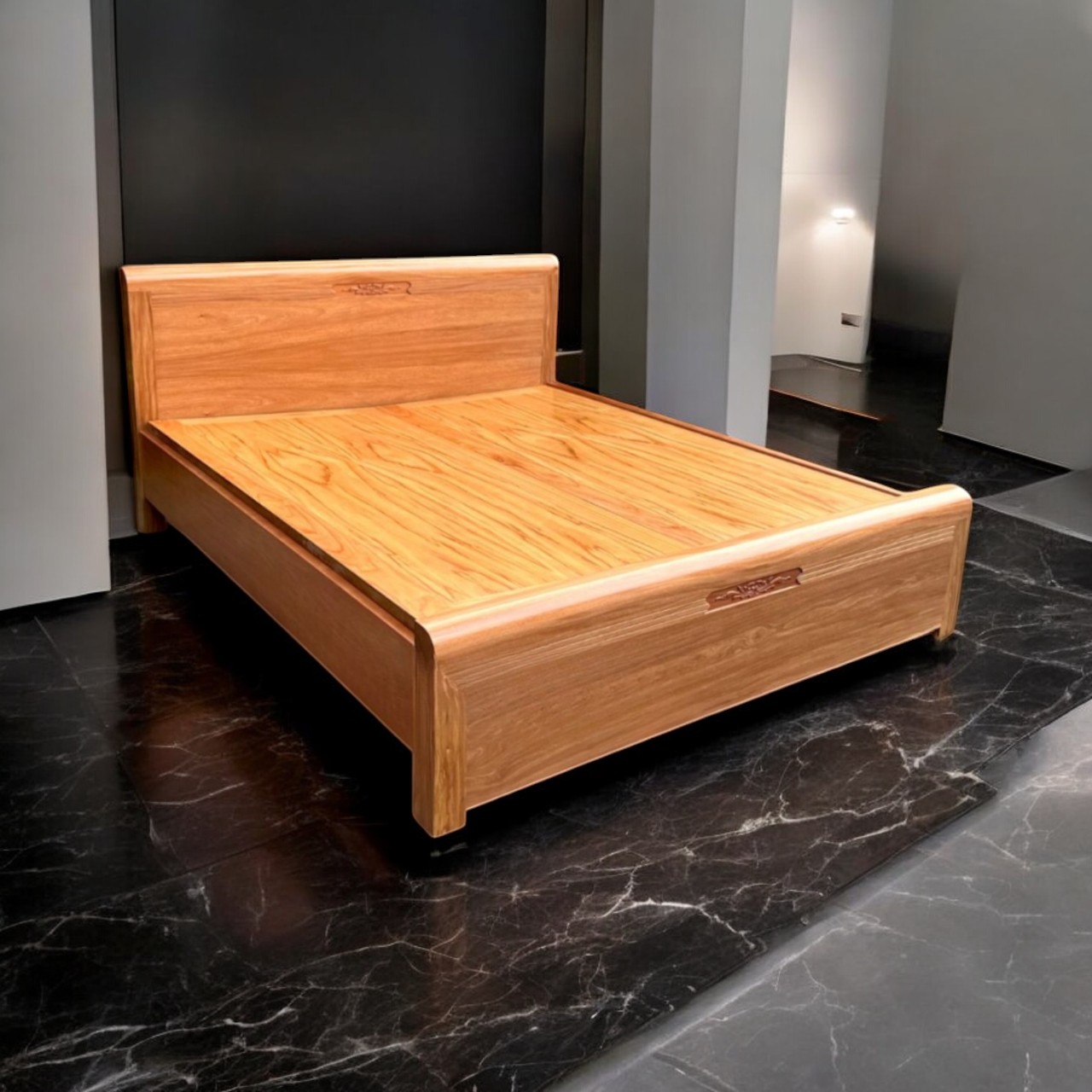 3 cách trang trí giường gỗ tạo không gian 1 3 cách trang trí giường gỗ tạo không gian
